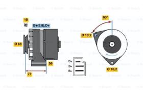 BOSCH 0986031420 - ALTERNADOR