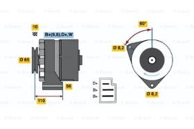 BOSCH 0986031480 - ALTERNADOR