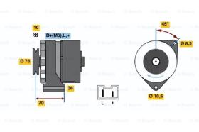 BOSCH 0986031670 - ALTERNADOR