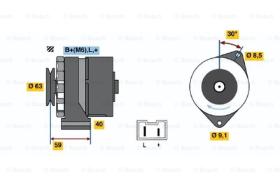 BOSCH 0986032261 - ALTERNADOR