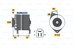 BOSCH 0986032591 - ALTERNADOR