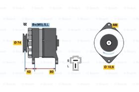 BOSCH 0986032651 - ALTERNADOR