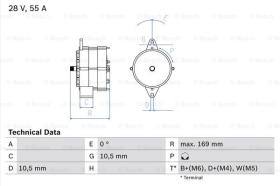 BOSCH 0986032720 - ALTERNADOR