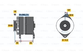 BOSCH 0986032780 - ALTERNADOR