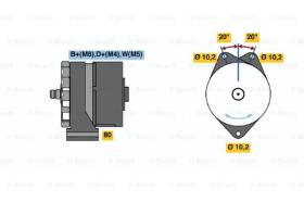 BOSCH 0986033100 - ALTERNADOR