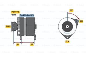 BOSCH 0986033130 - ALTERNADOR