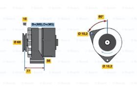 BOSCH 0986033140 - ALTERNADOR