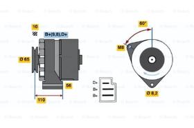 BOSCH 0986033180 - ALTERNADOR