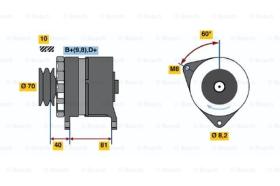 BOSCH 0986033240 - ALTERNADOR