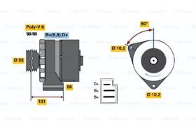 BOSCH 0986033730 - ALTERNADOR