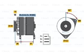 BOSCH 0986033830 - ALTERNADOR