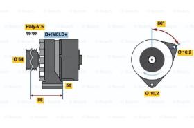 BOSCH 0986033910 - ALTERNADOR