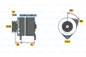 BOSCH 0986034010 - ALTERNADOR