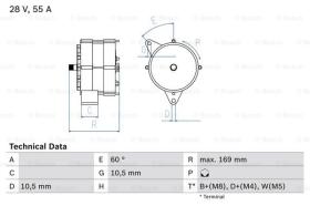 BOSCH 0986034070 - ALTERNADOR