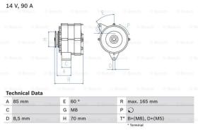 BOSCH 0986034160 - ALTERNADOR