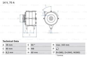 BOSCH 0986034470 - ALTERNADOR