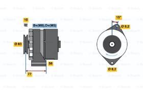 BOSCH 0986034550 - ALTERNADOR