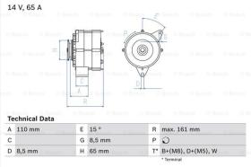 BOSCH 0986034560 - ALTERNADOR