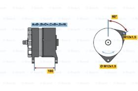 BOSCH 0986034600 - ALTERNADOR