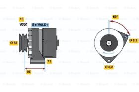 BOSCH 0986034700 - ALTERNADOR