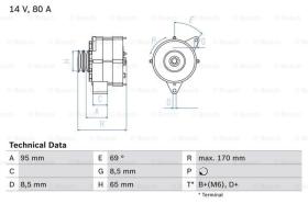 BOSCH 0986034710 - ALTERNADOR