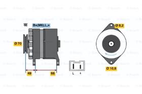 BOSCH 0986034801 - ALTERNADOR