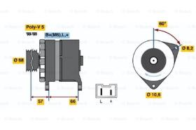 BOSCH 0986034841 - ALTERNADOR