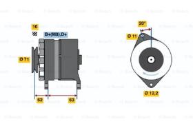 BOSCH 0986035020 - ALTERNADOR