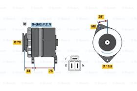 BOSCH 0986035041 - ALTERNADOR