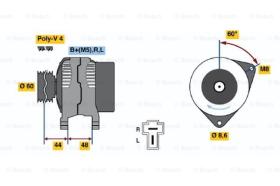 BOSCH 0986035231 - ALTERNADOR