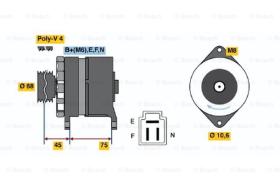 BOSCH 0986035521 - ALTERNADOR