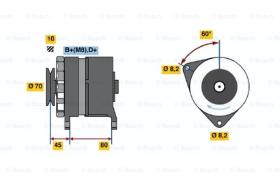 BOSCH 0986035750 - ALTERNADOR