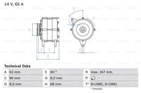 BOSCH 0986035800 - ALTERNADOR