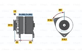 BOSCH 0986035810 - ALTERNADOR