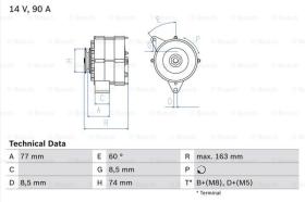 BOSCH 0986035820 - ALTERNADOR