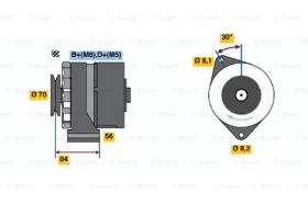 BOSCH 0986035841 - ALTERNADOR