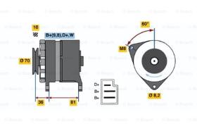 BOSCH 0986036010 - ALTERNADOR