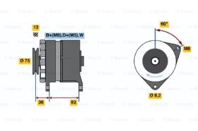 BOSCH 0986036050 - ALTERNADOR