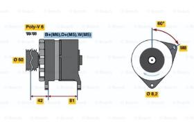 BOSCH 0986036150 - ALTERNADOR