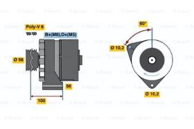 BOSCH 0986036370 - ALTERNADOR