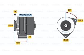 BOSCH 0986036490 - ALTERNADOR