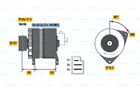 BOSCH 0986036581 - ALTERNADOR