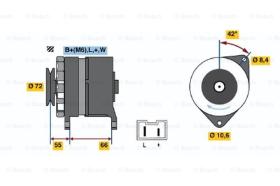 BOSCH 0986036711 - ALTERNADOR