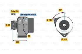 BOSCH 0986036810 - ALTERNADOR