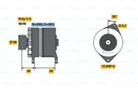 BOSCH 0986036831 - ALTERNADOR