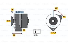 BOSCH 0986036891 - ALTERNADOR