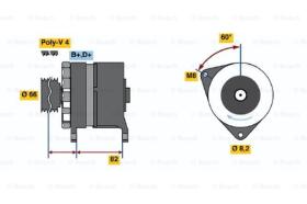 BOSCH 0986037040 - ALTERNADOR