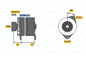 BOSCH 0986037130 - ALTERNADOR