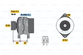 BOSCH 0986037201 - ALTERNADOR