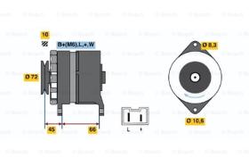 BOSCH 0986037301 - ALTERNADOR